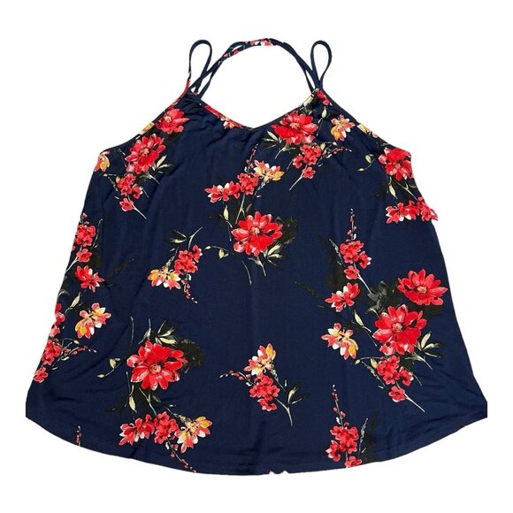 Papermoon Basima Back Detail Knit Top~Size 3X~Navy Floral Stitch Fix Tank~L4 11 - Picture 7 of 10